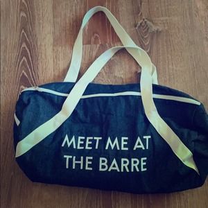 PRIVATE PARTY Meet Me At The Barre Denim Gym Bag